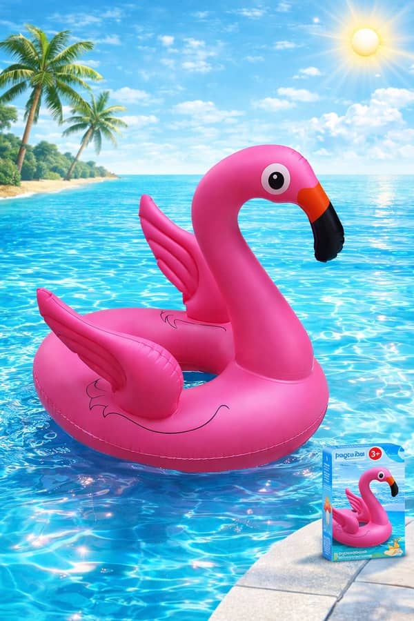 Aro inflable de flamenco 75x57cm.